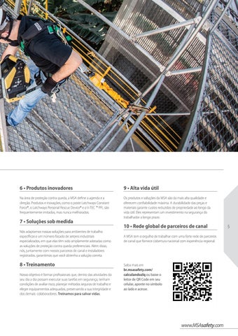 Proteção Contra Queda - Soluçõ 西文 MSA para trabalho em altura - MSA Safety Brasil 第 5 页
