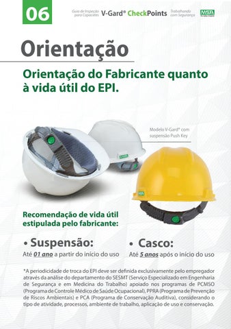 Guia 德文 inspeção para capacetes - V-Gard Check Points - MSA Safety do Brasil 第 6 页