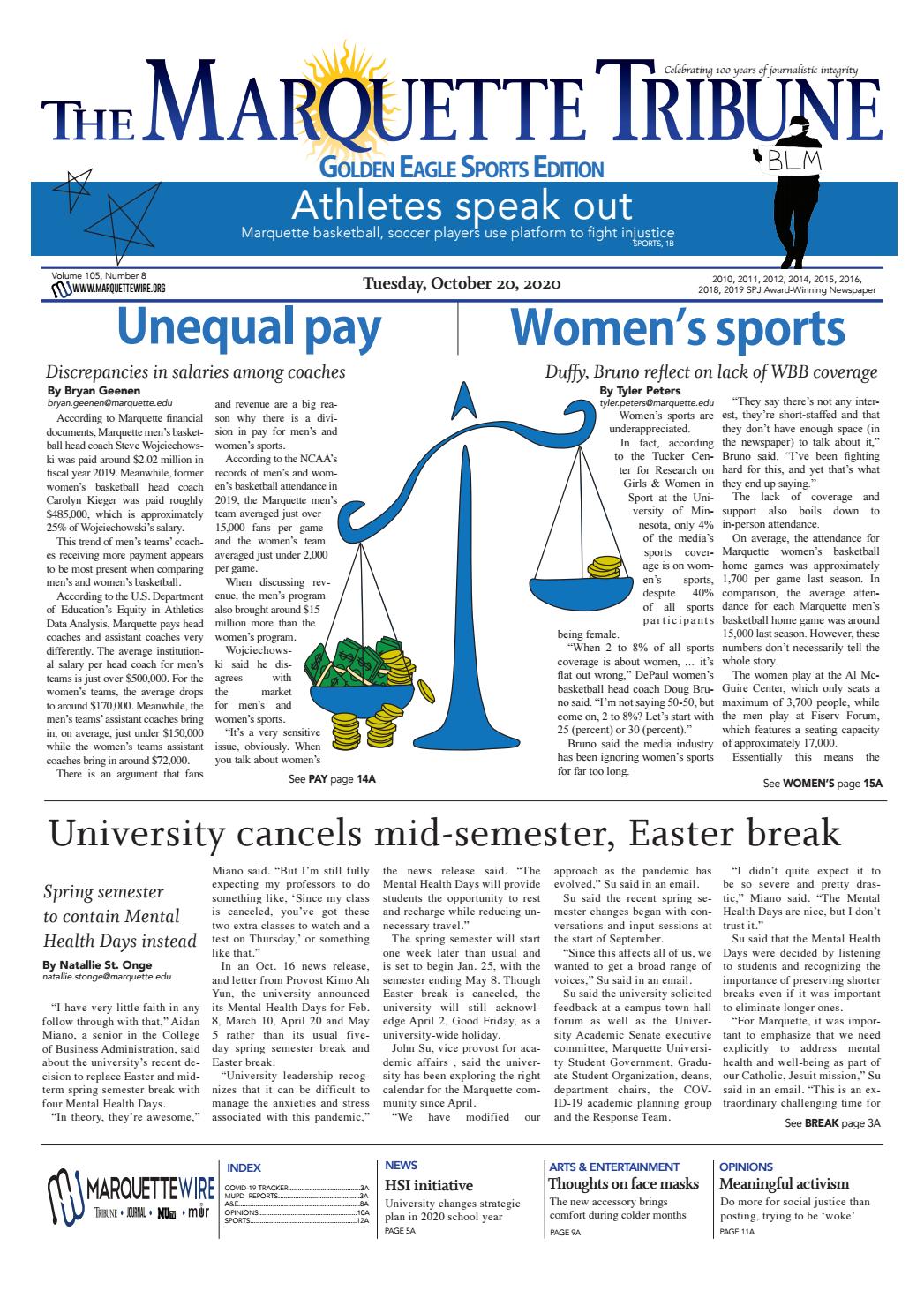 The Marquette Tribune | October 20, 2020 by Marquette Tribune - Issuu