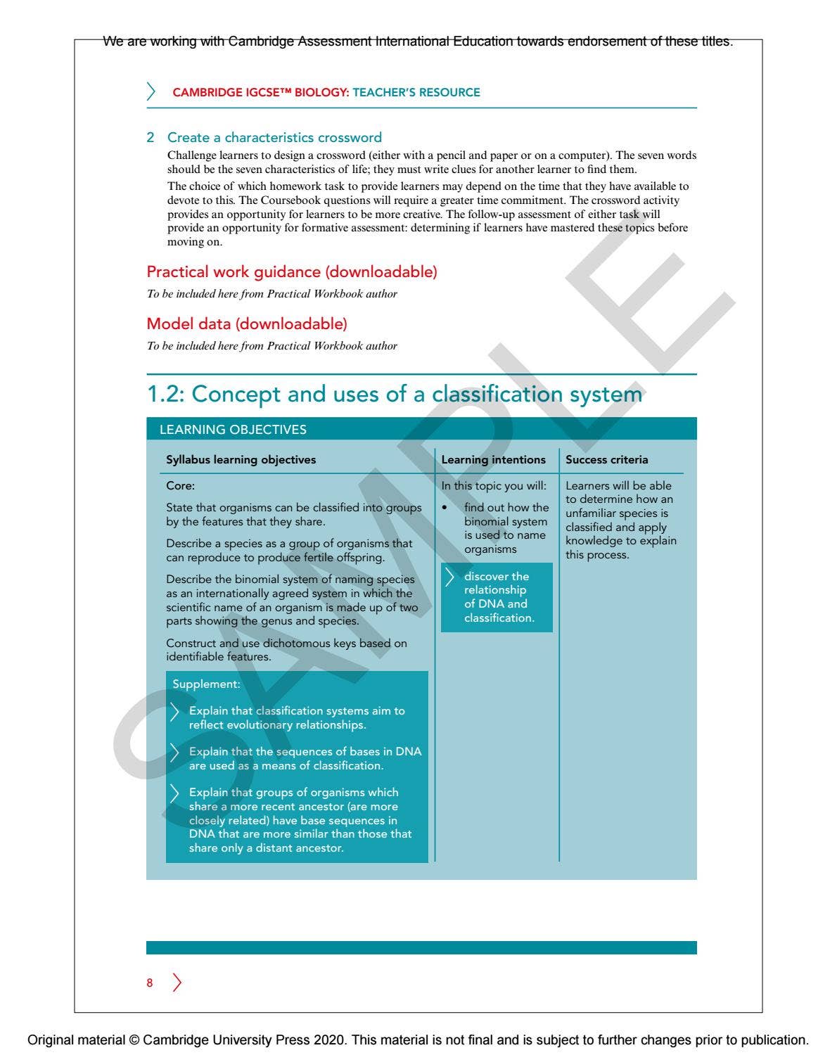 IGCSE Biology multi-component sample by Cambridge International ...