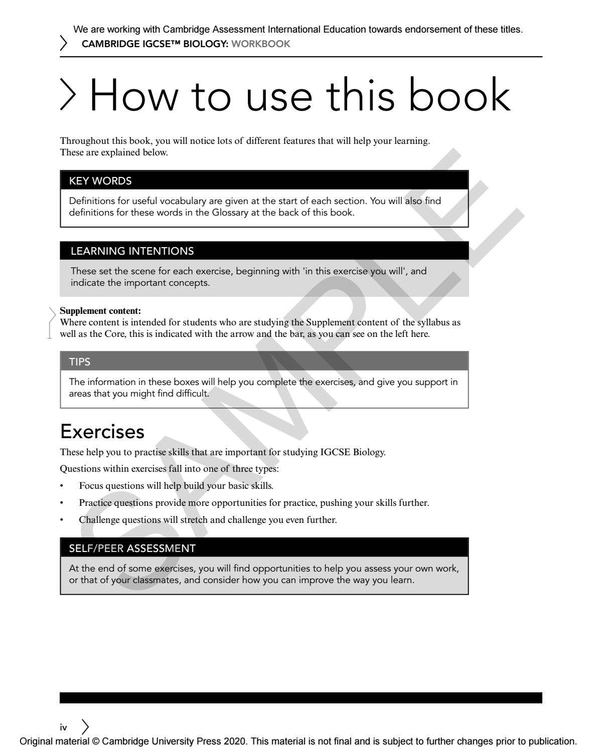 IGCSE Biology multi-component sample by Cambridge International ...