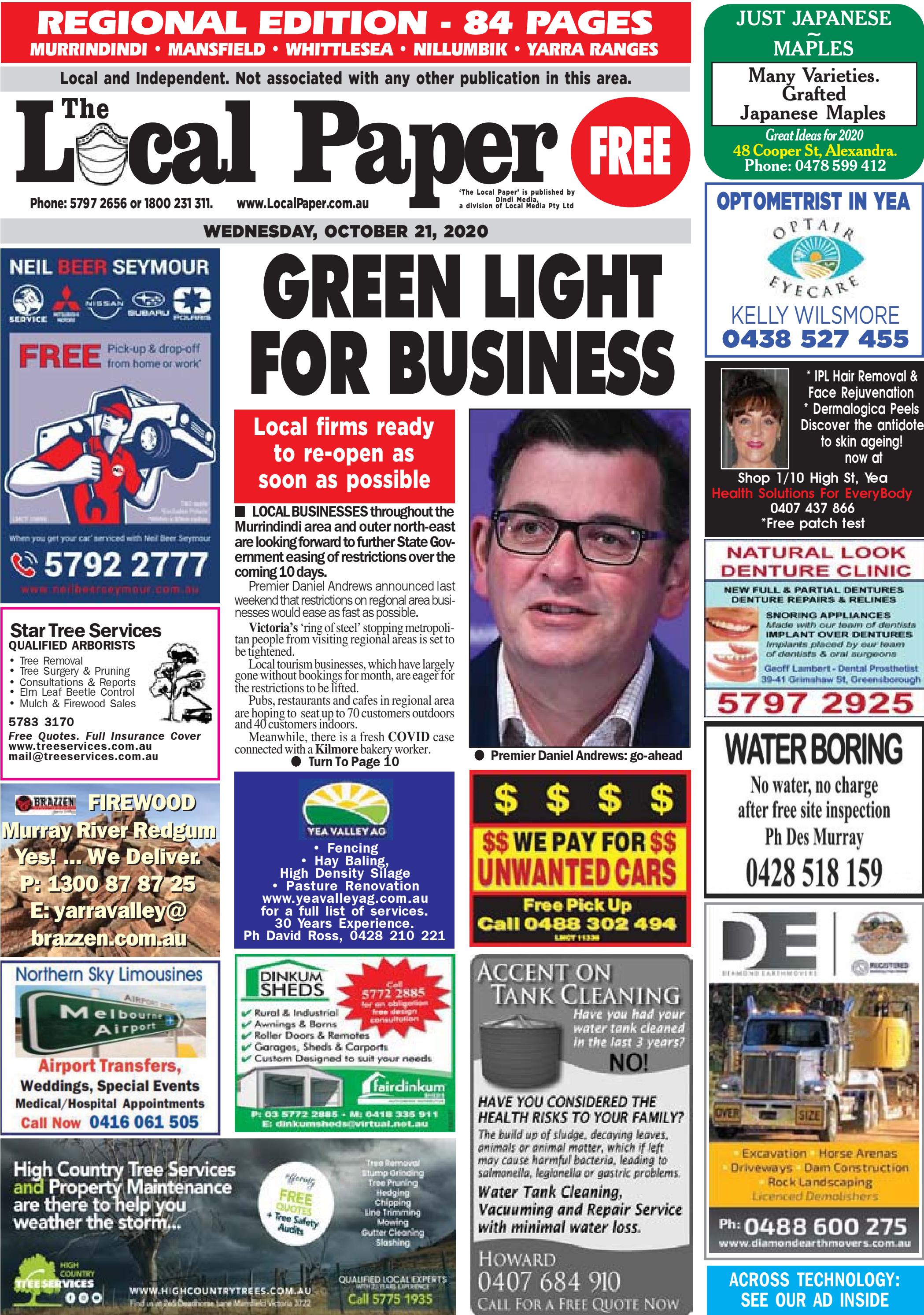 The Local Paper. Regional Edition. Wed., Oct. 21, 2020 by Ash Long - Issuu