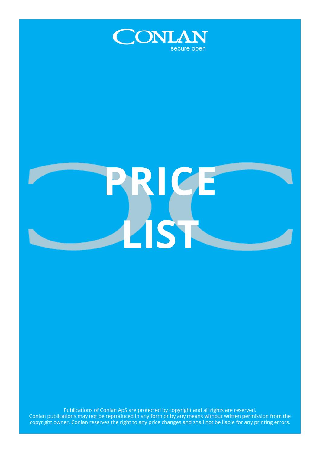 Price List By Conlan Issuu