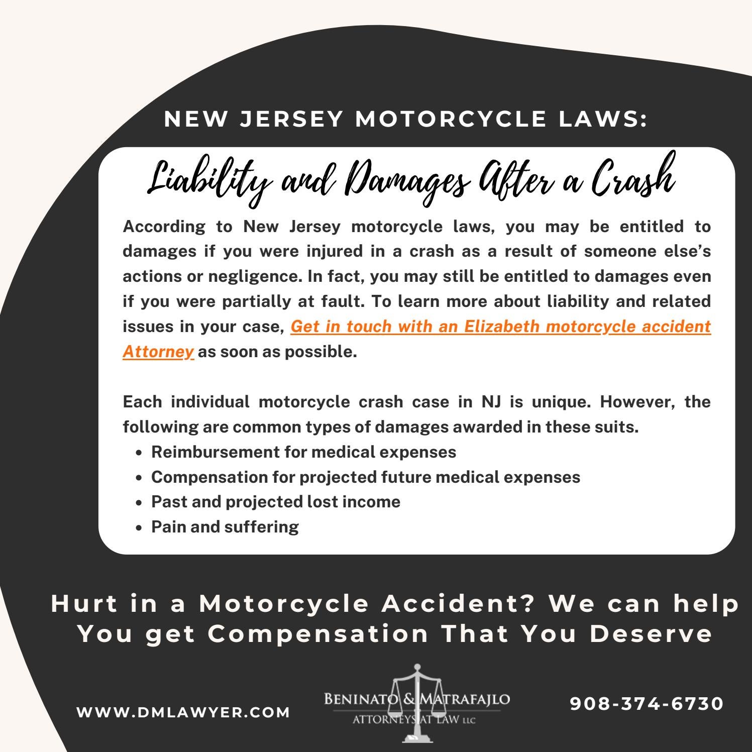 New Jersey Motorcycle Laws Liability and Damages After A Crash by Dan