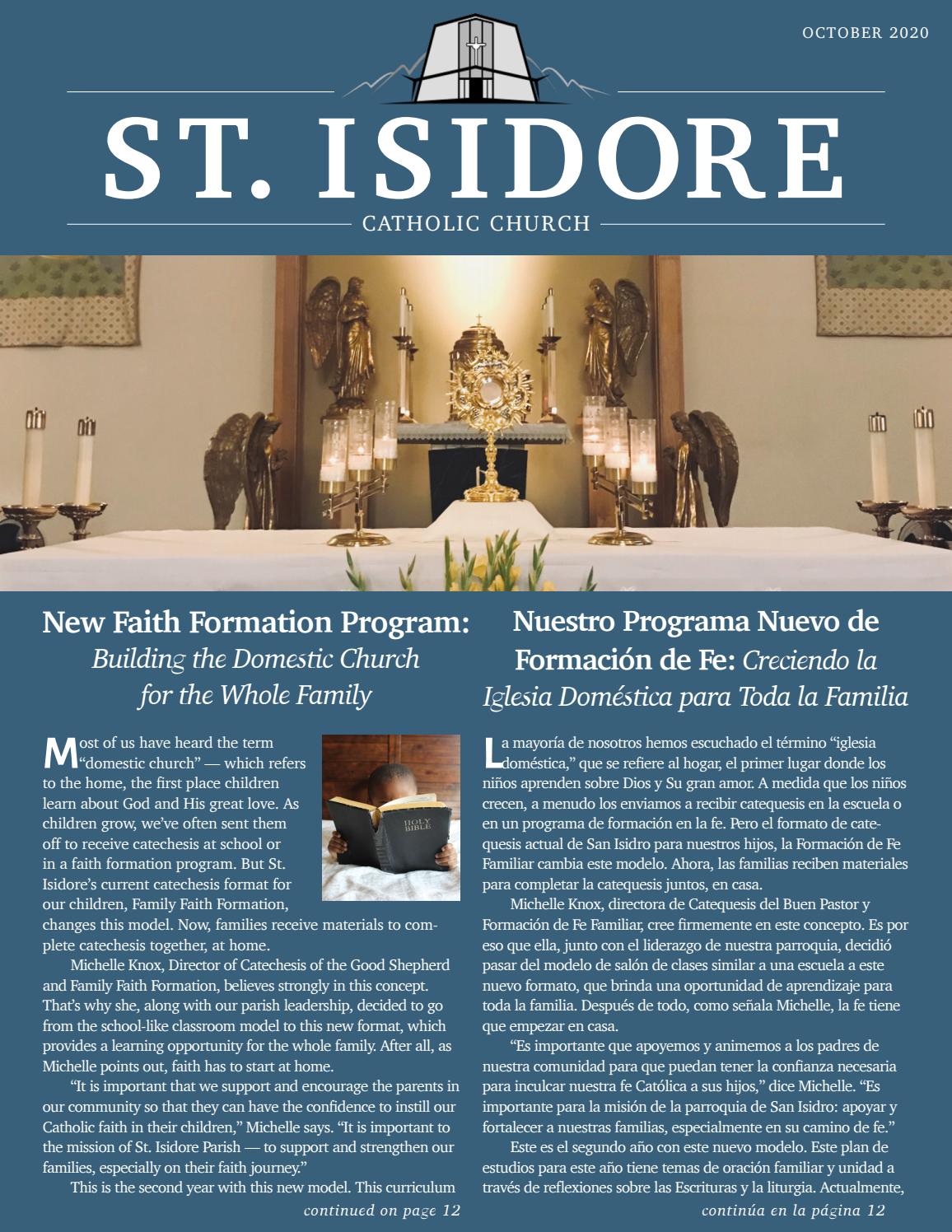 St. Isidore Catholic Church Newsletter — October 2020 by Catholic