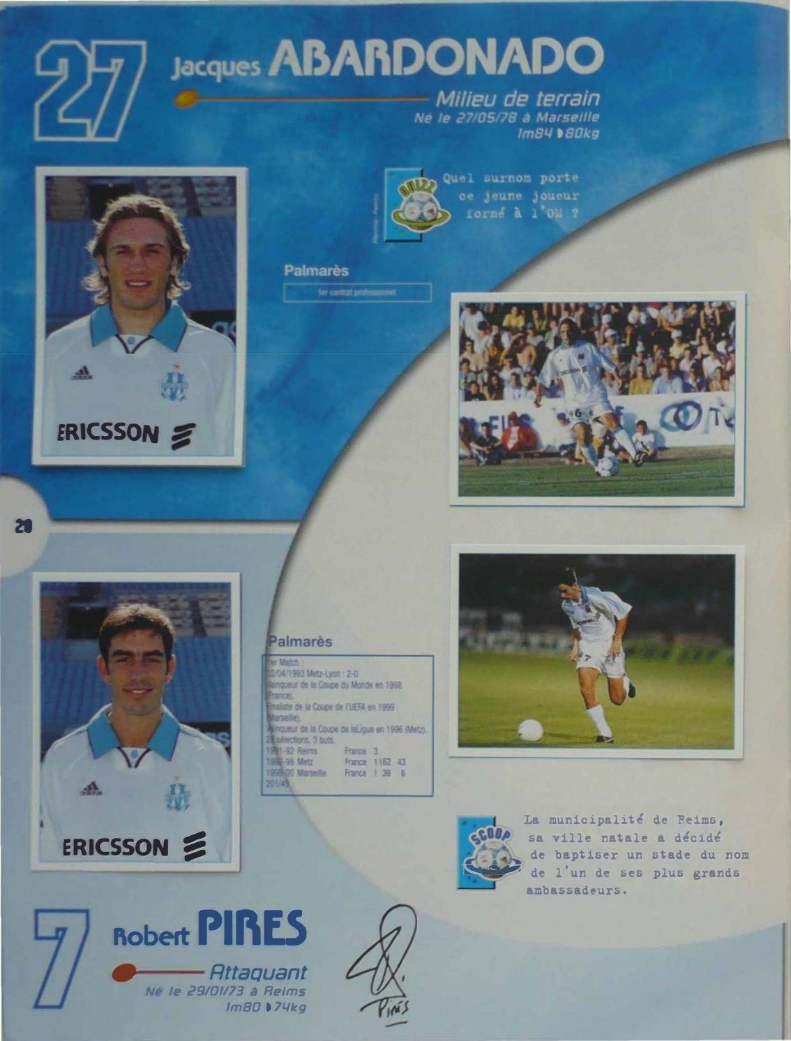 Pass Presse AS Monaco Vs Marseille – Saison 1998 1999, Ticket OM