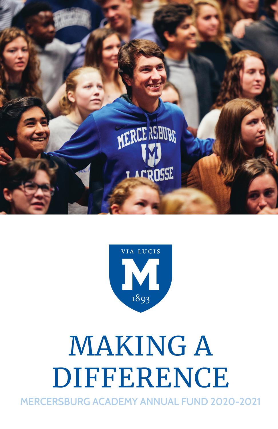 Mercersburg Academy 20202021 Annual Fund Brochure by Mercersburg