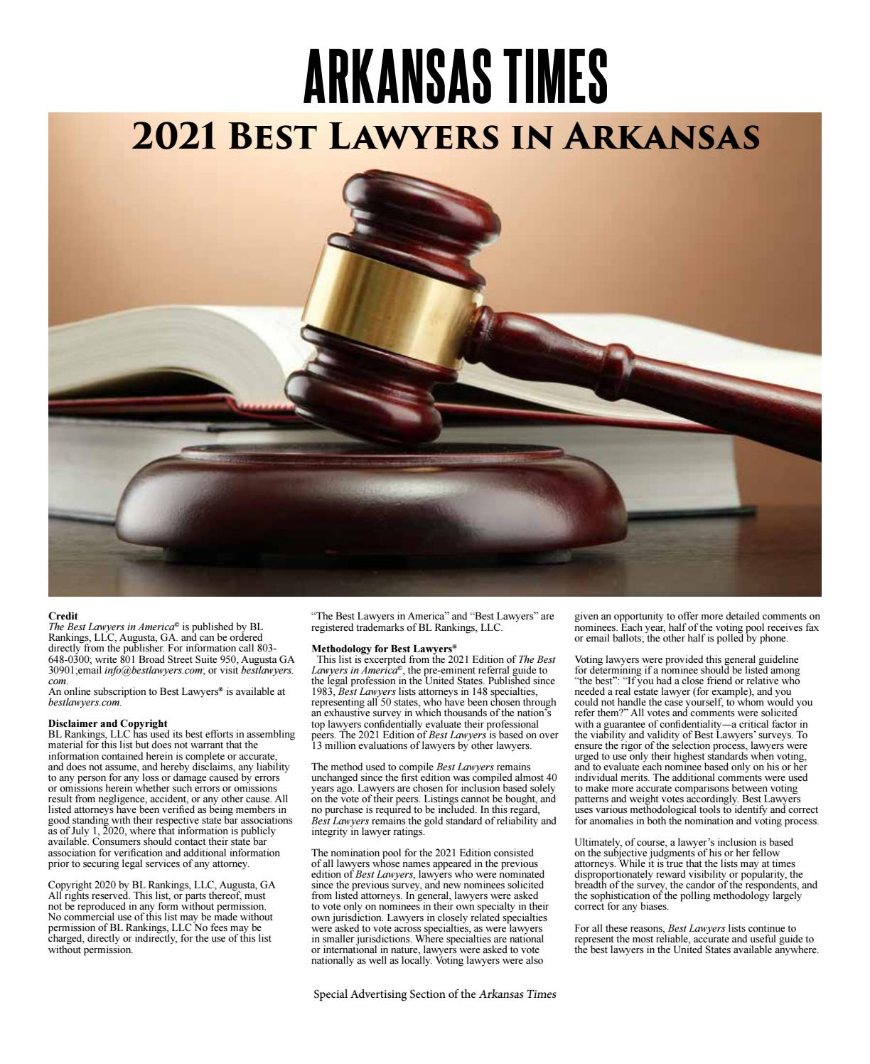 Arkansas Times Best Lawyers 2021 by Arkansas Times Issuu