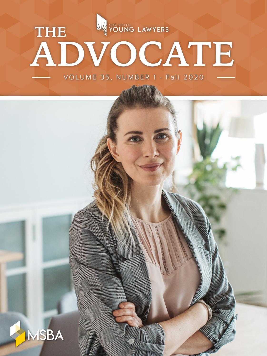 The Advocate Fall 2020 by Maryland State Bar Association Issuu
