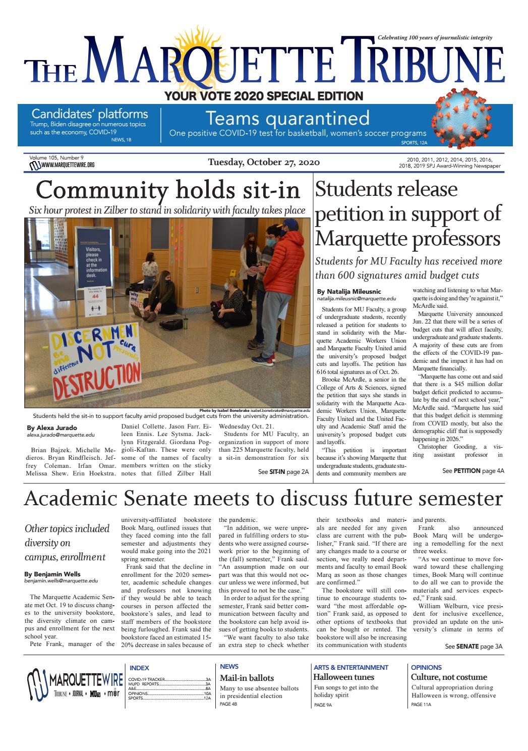 The Marquette Tribune October 27, 2020 by Marquette Tribune Issuu