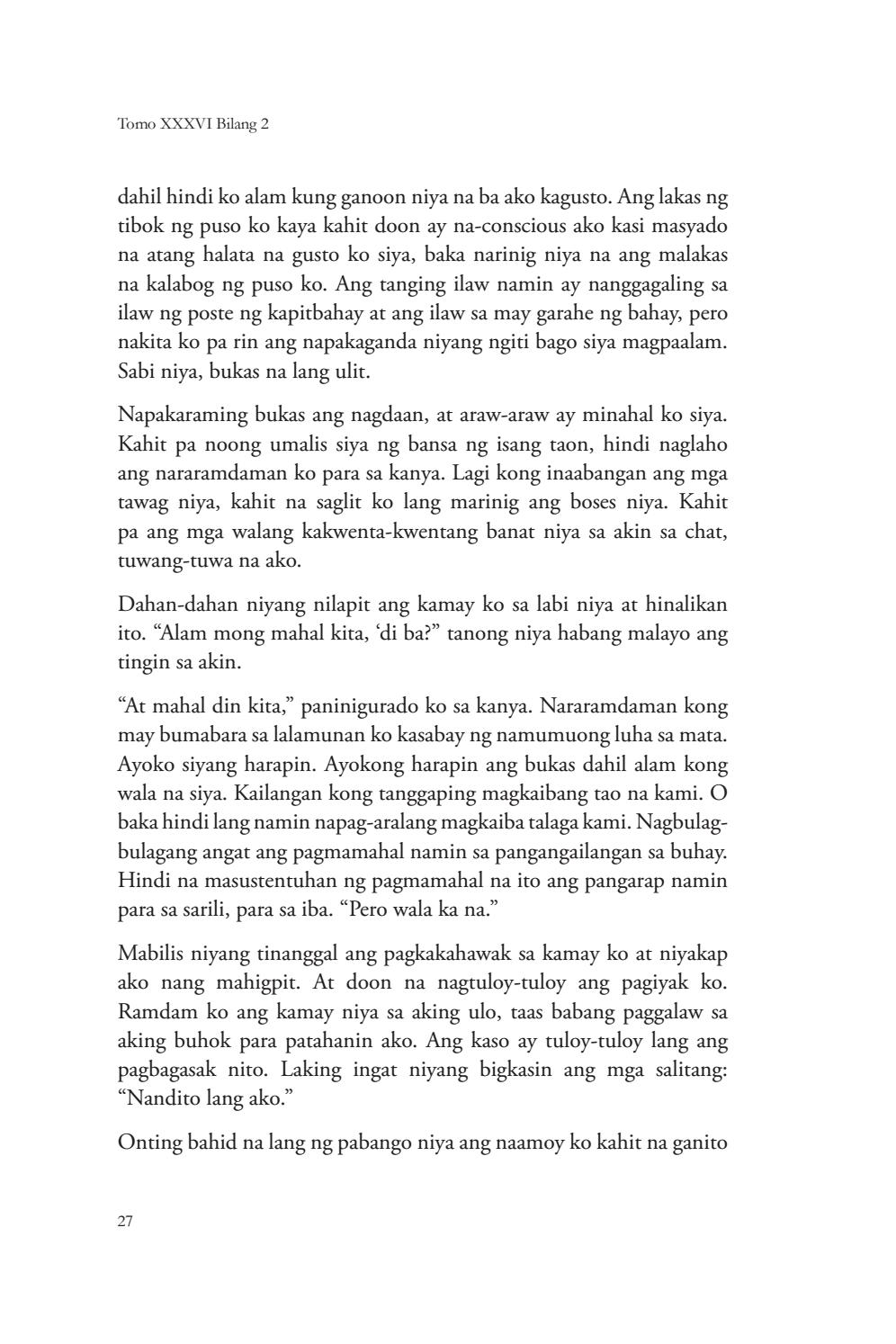 Malate Literary Folio Tomo XXXVI Bilang 2 by Malate Literary Folio Issuu