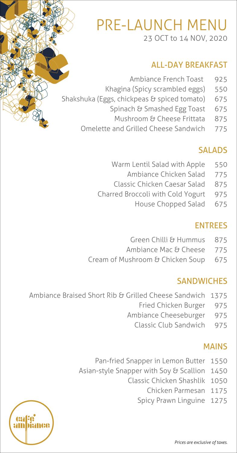 Cafe Ambiance Pre-Launch Menu by Beaconhouse - Issuu