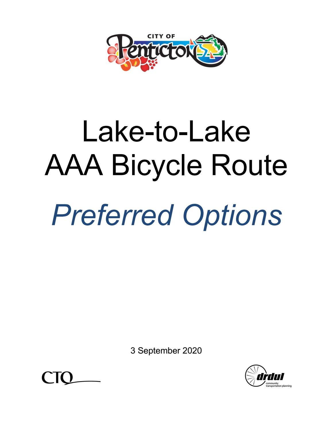 LaketoLake Cycling Plan Preferred Options September 3, 2020 by cityofpenticton Issuu