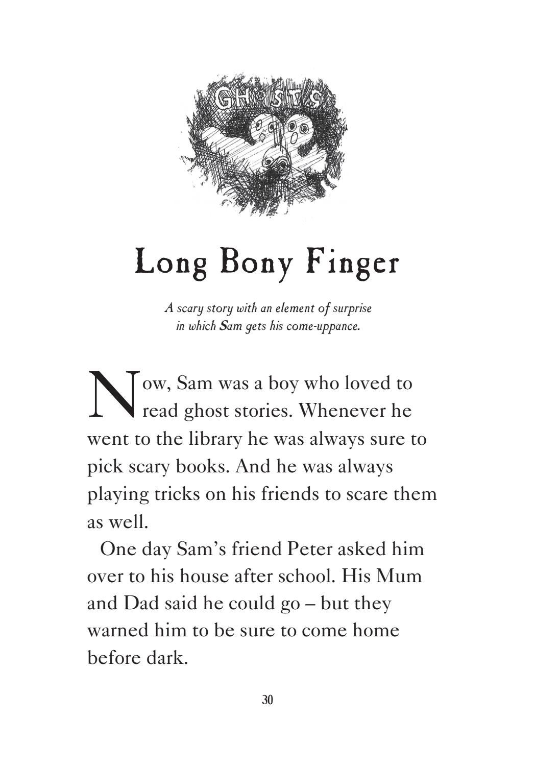 Long Bony Finger a spooky story from Boom Chicka Boom by Liz Weir