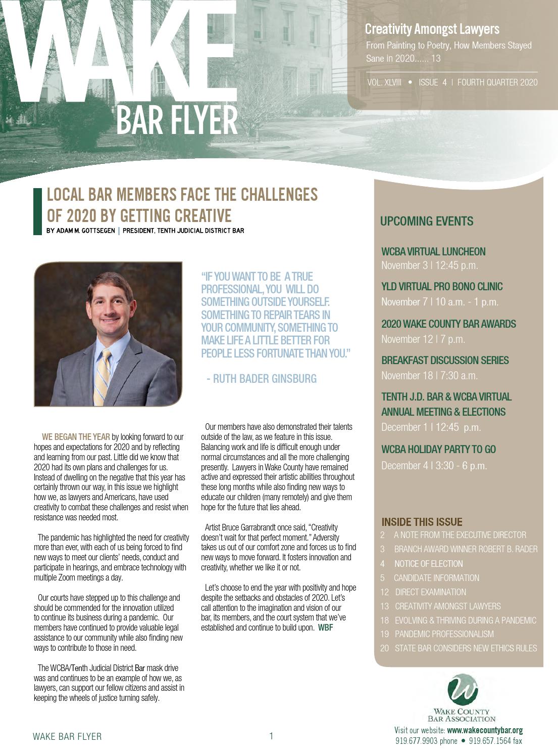 Bar Flyer Q4 2020 by Wake County Bar Association - Issuu