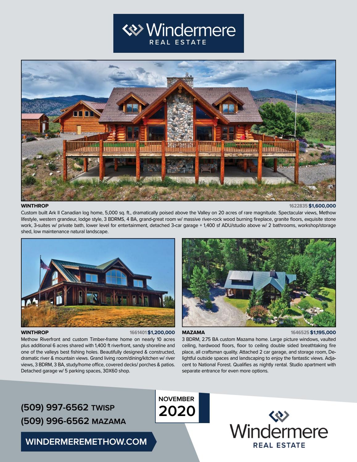 Windermere Methow Valley Real Estate November 2020 Catalogue by