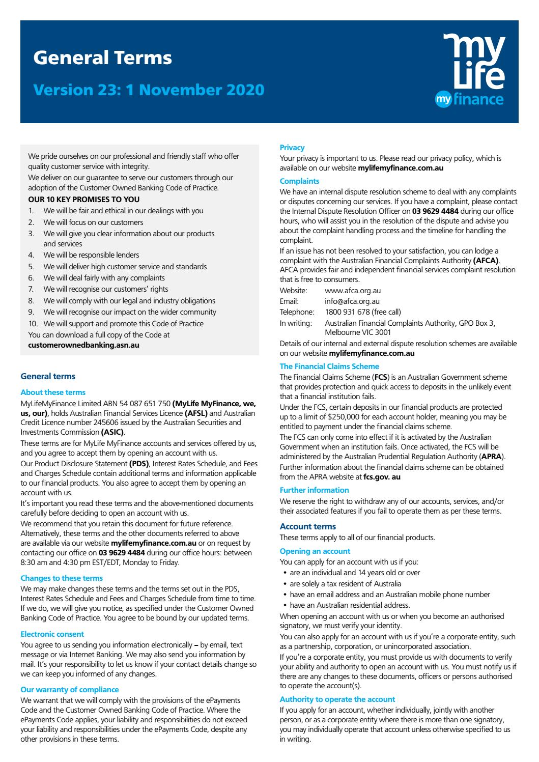 MyLife MyFinance General Terms and Conditions by MyLife MyFinance Issuu