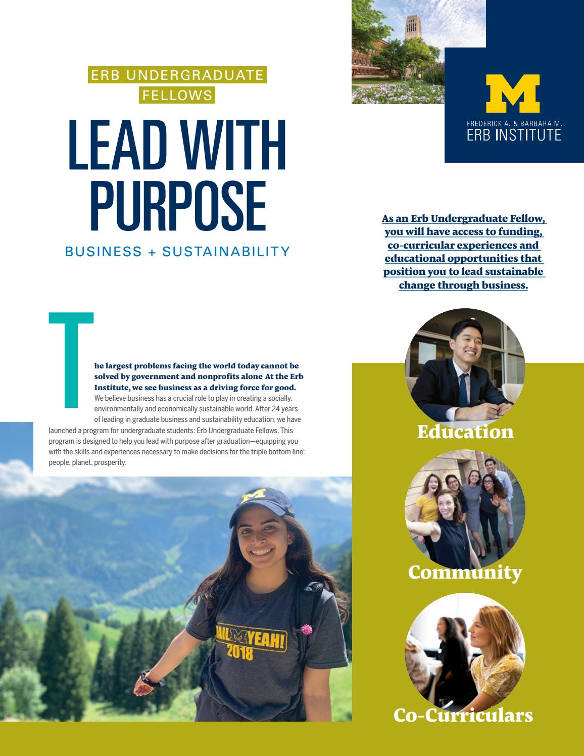 Erb Undergraduate Fellows by Erb Institute Issuu