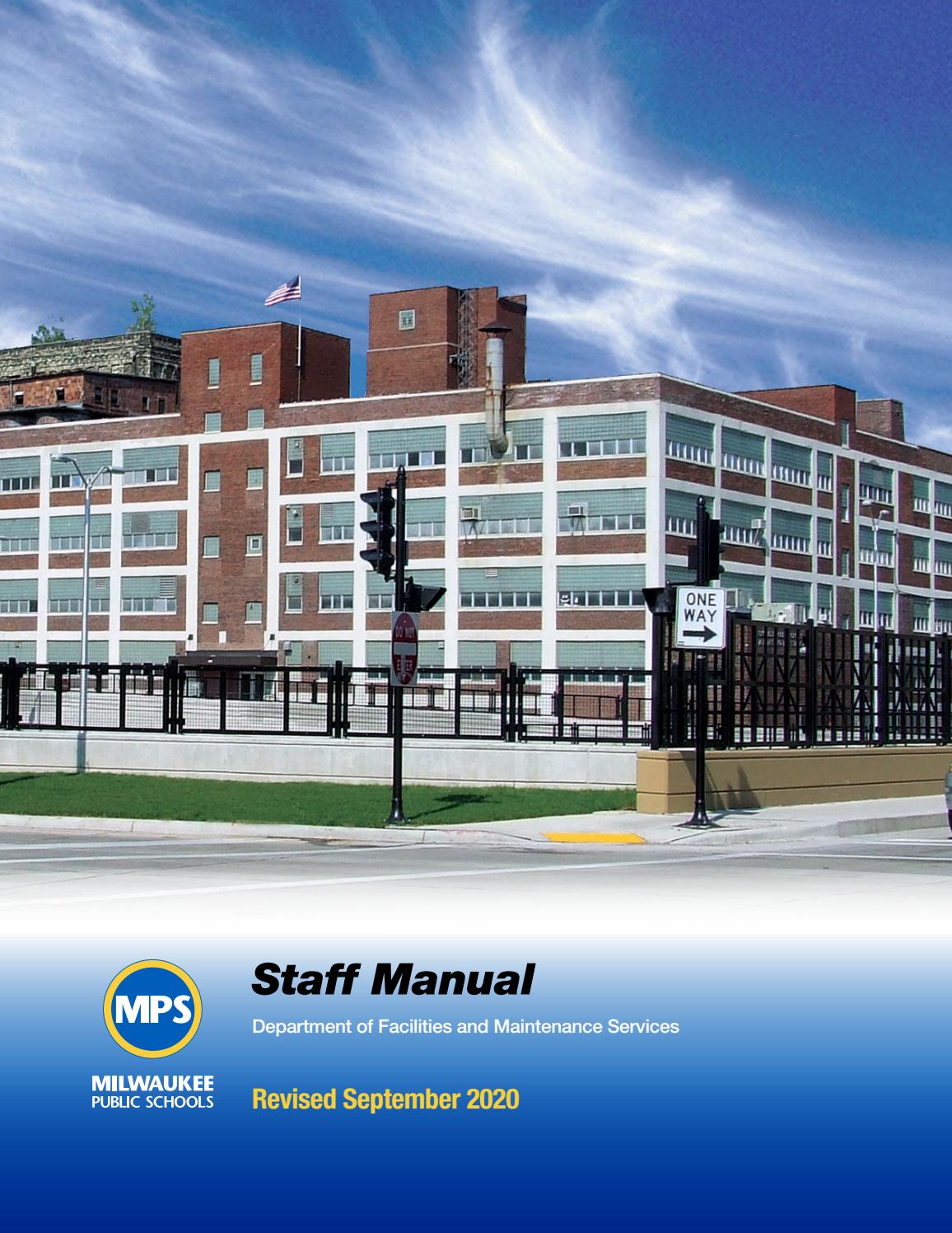 MPS Department of Facilities and Maintenance Services Staff Manual by  Milwaukee Public Schools - Issuu