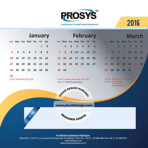 Desain Kalender Meja Iklan Perusahaan Prosis 第 3 页