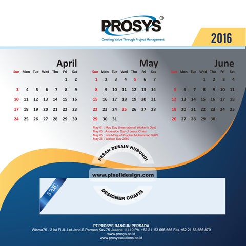 Desain Kalender Meja Iklan Perusahaan Prosis 第 5 页