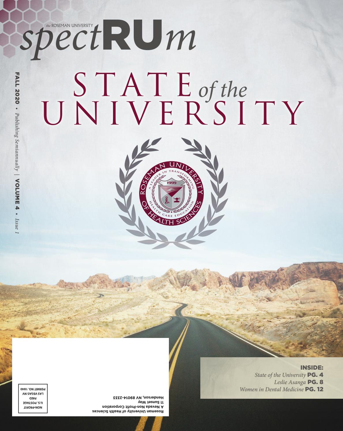 Roseman University spectRUm magazine by Roseman University of Health