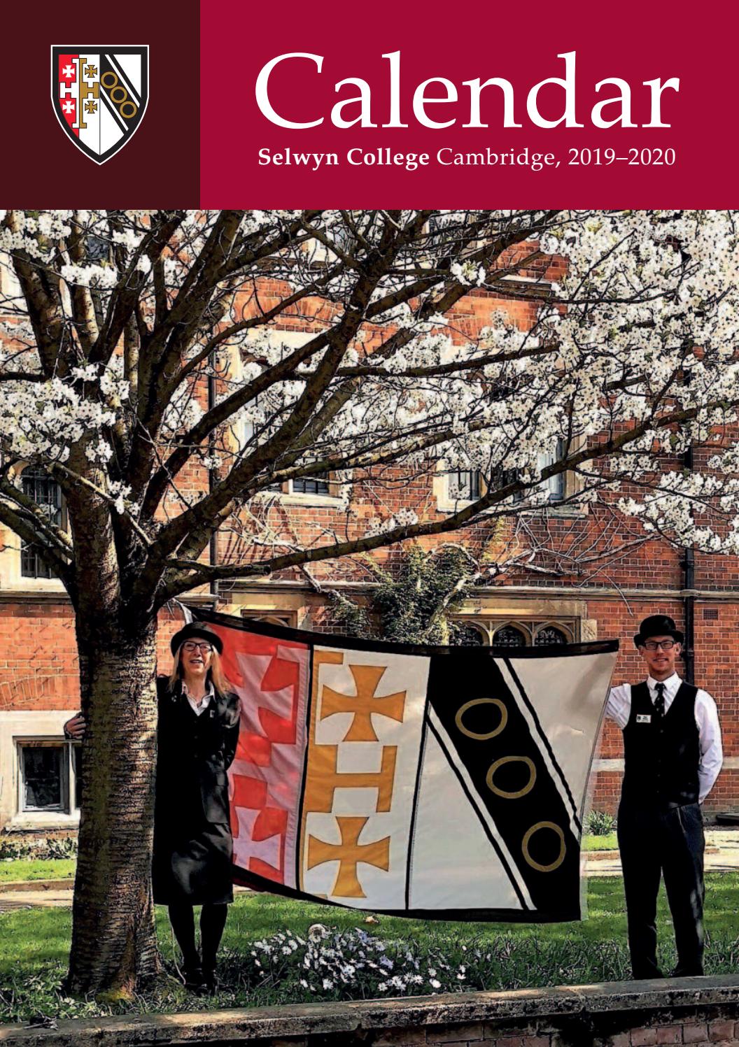 Selwyn College Calendar 2019-2020 by Selwyn Alumni - Issuu