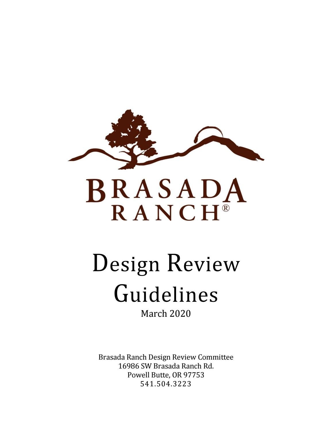 Brasada Ranch Design Review Guidelines by northviewhr - Issuu