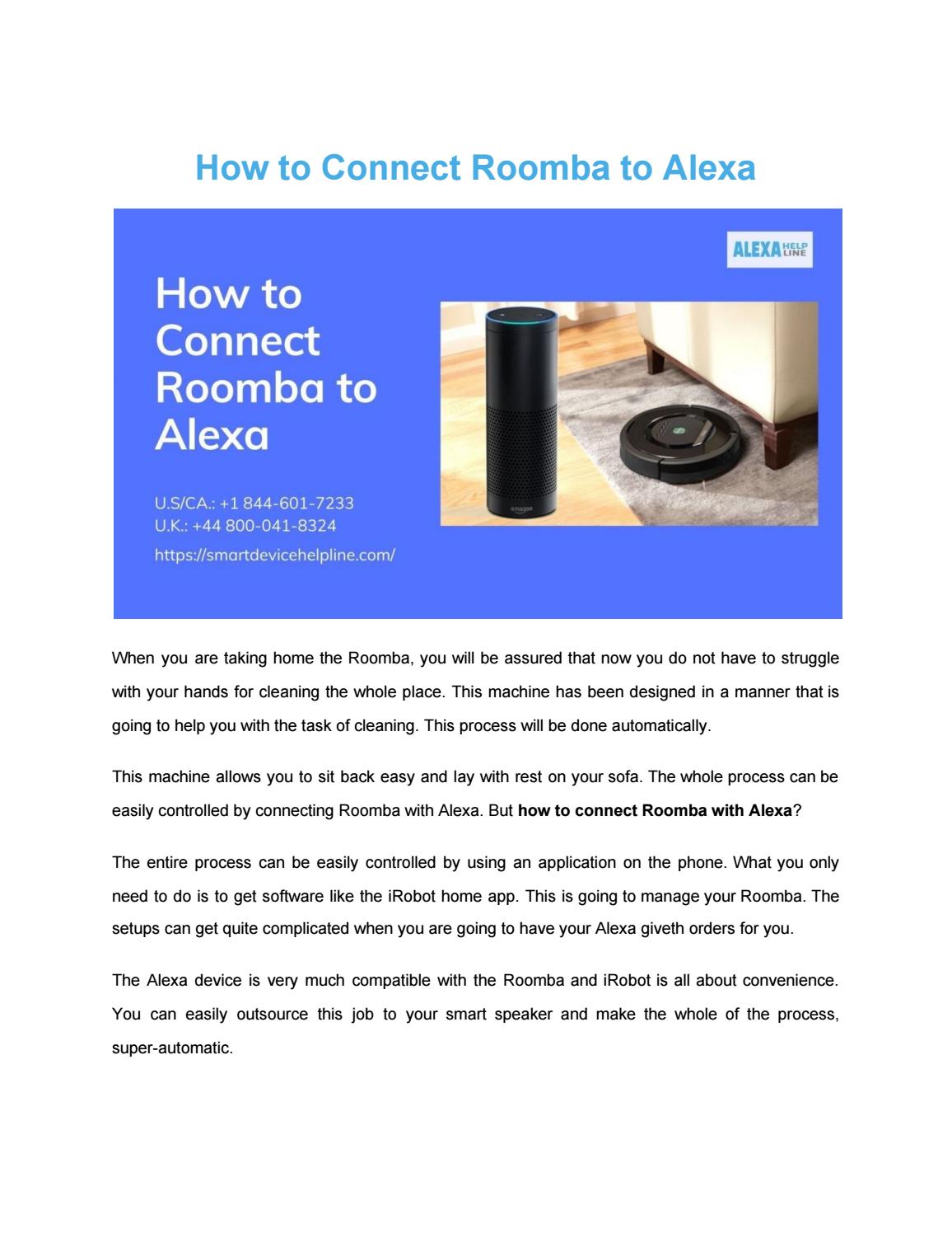 How to Connect Roomba to Alexa by amazon alexa Issuu