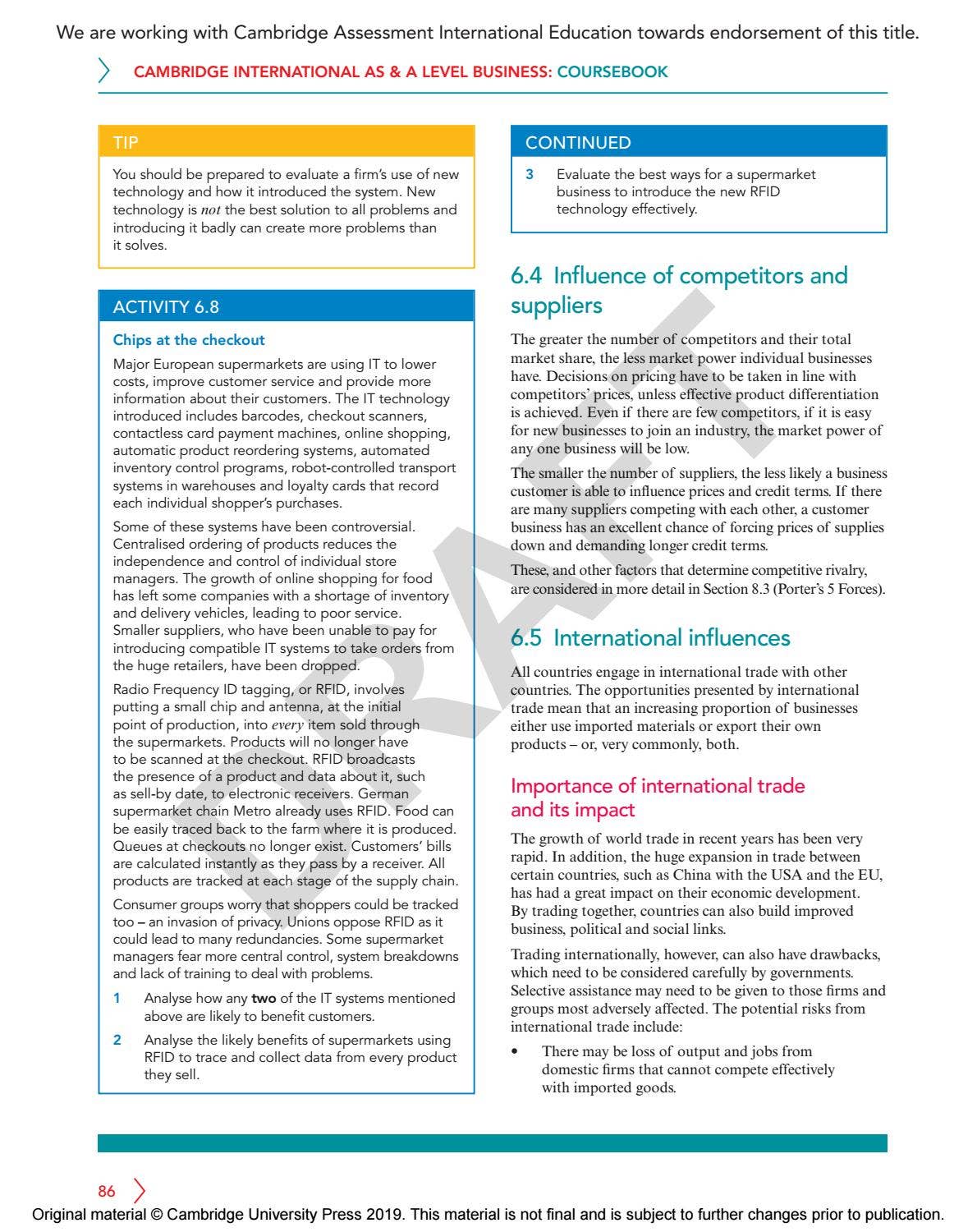 Cambridge International AS & A Level Business Course Book Sample by ...