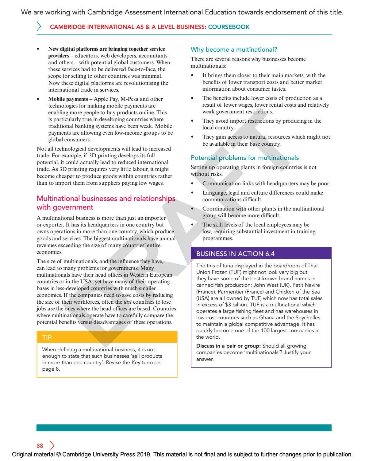 Cambridge International AS & A Level Business Course Book Sample by ...