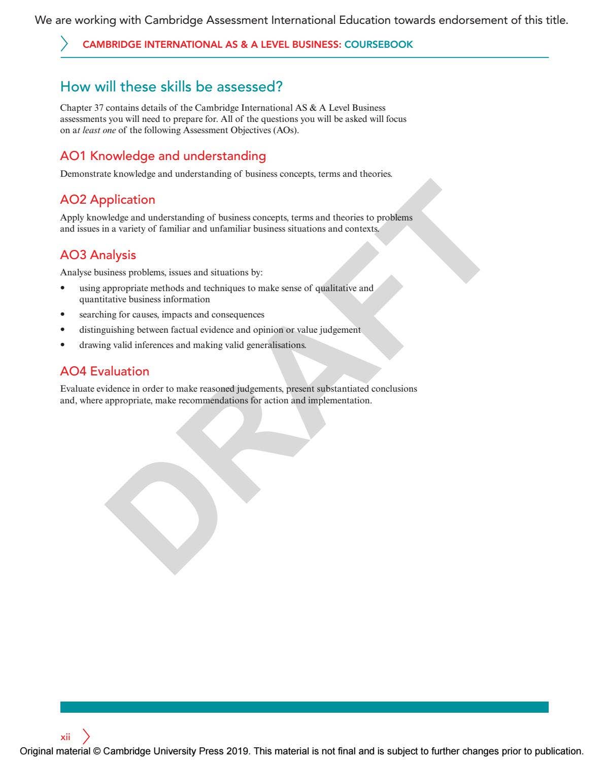 Cambridge International AS & A Level Business Course Book Sample by ...