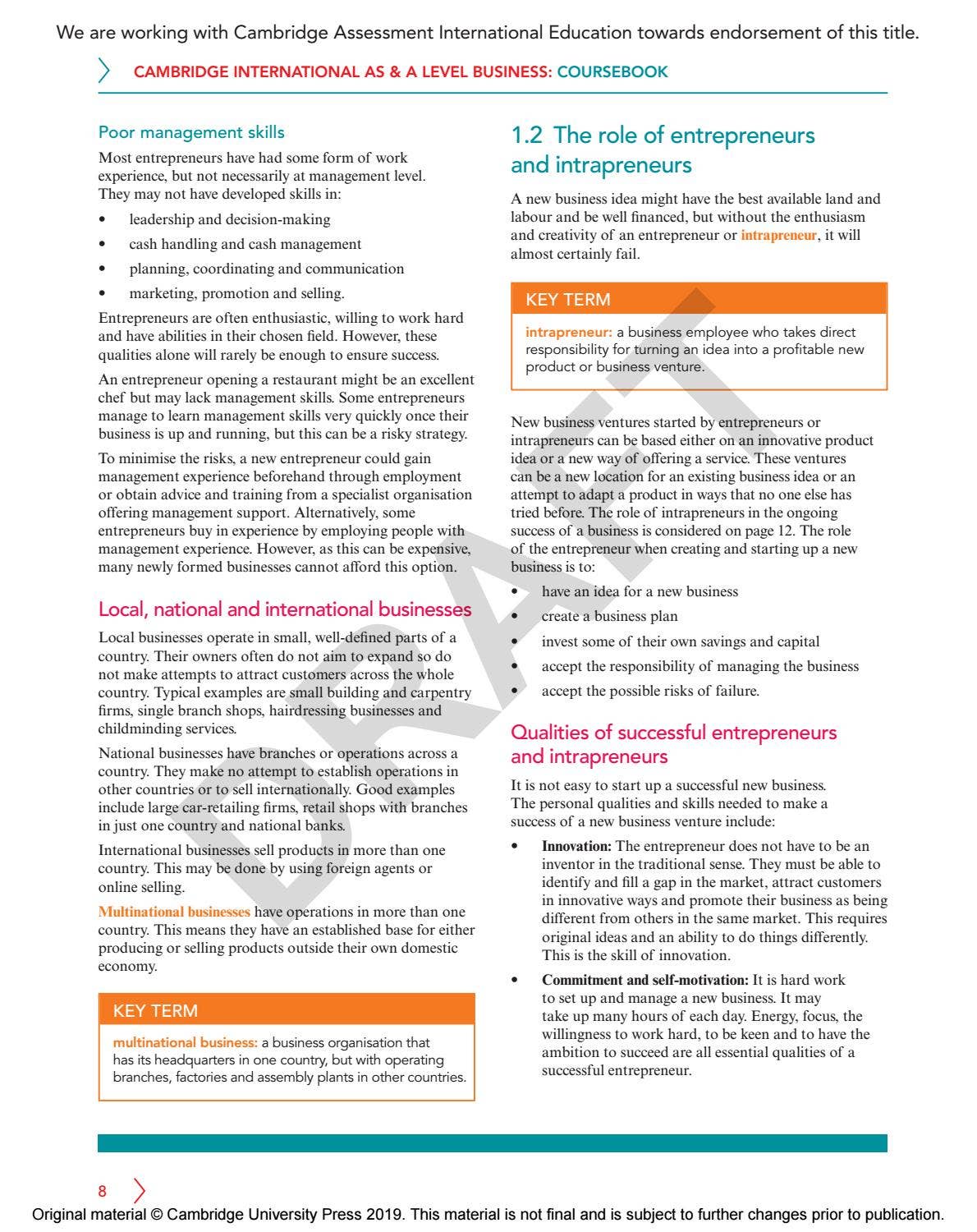 Cambridge International AS & A Level Business Course Book Sample by ...