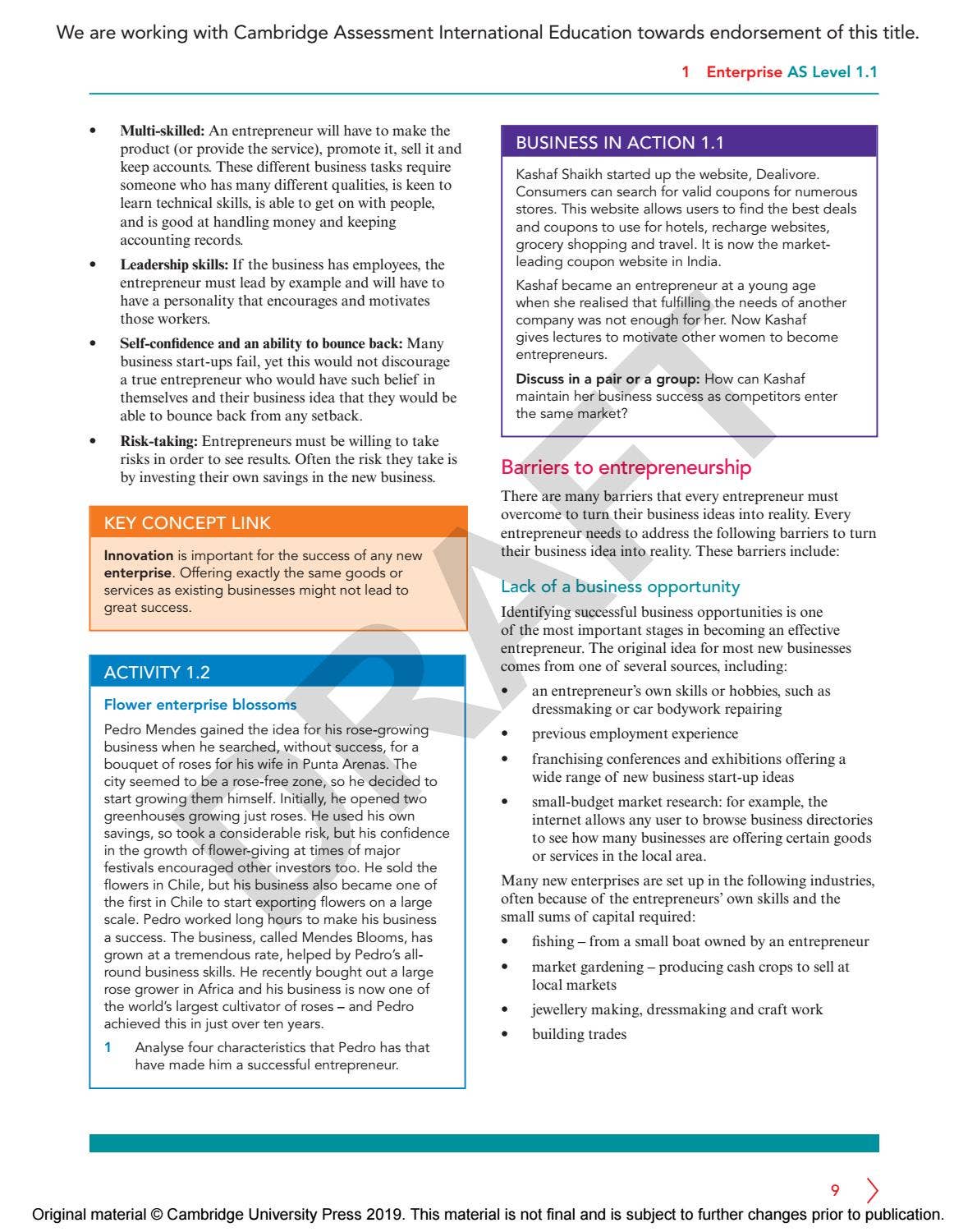 Cambridge International AS & A Level Business Course Book Sample by ...