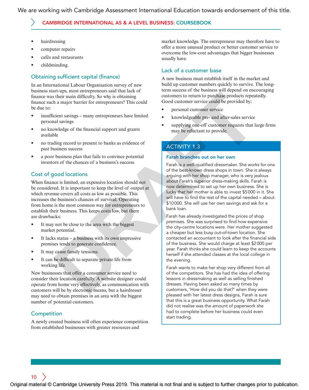 Cambridge International AS & A Level Business Course Book Sample by ...