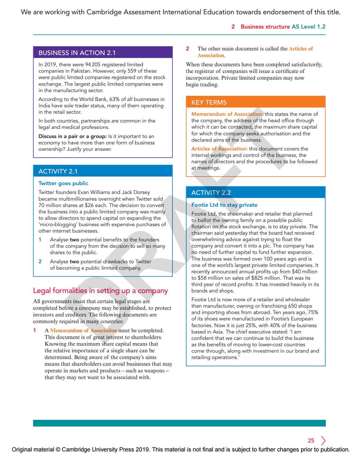 Cambridge International AS & A Level Business Course Book Sample by ...
