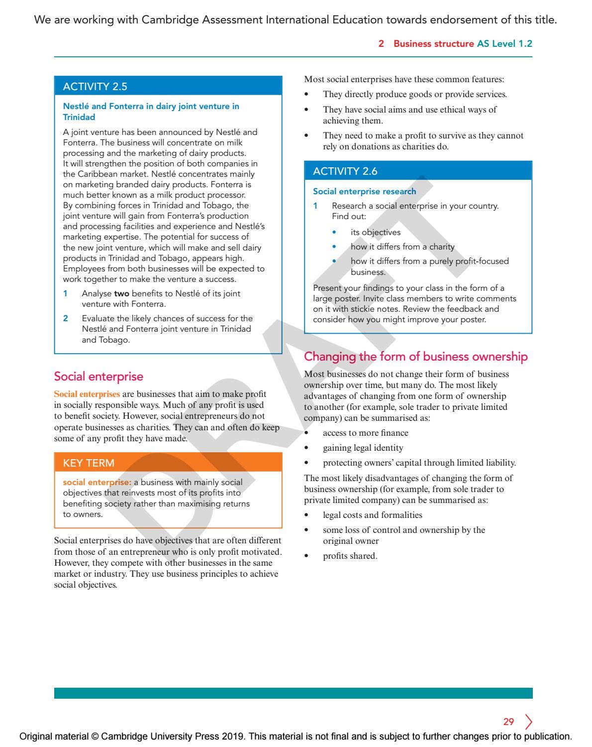 Cambridge International AS & A Level Business Course Book Sample by ...