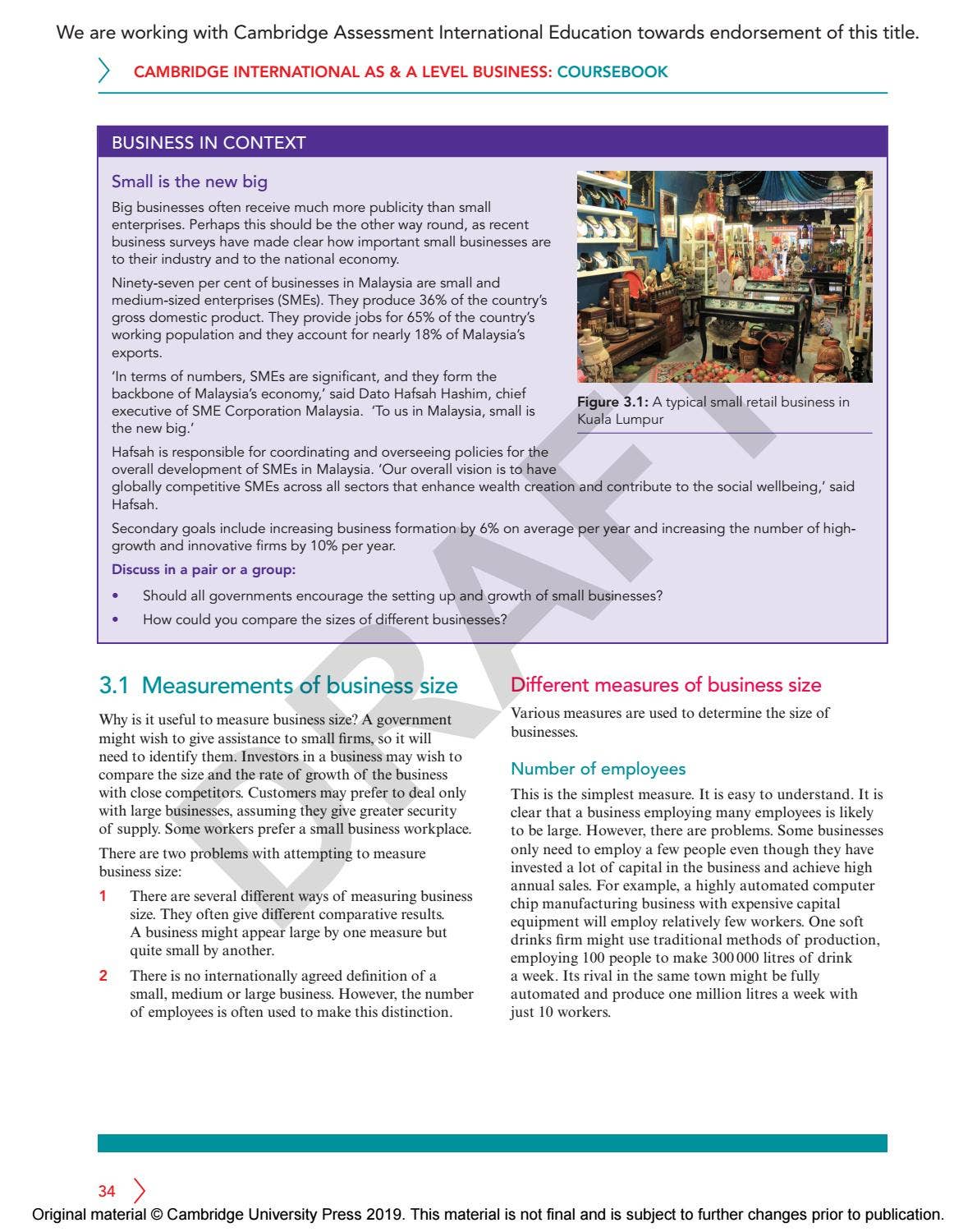 Cambridge International AS & A Level Business Course Book Sample by ...