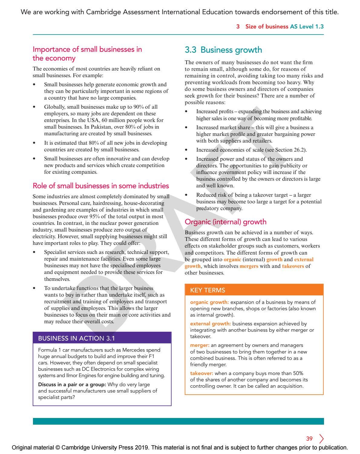 Cambridge International AS & A Level Business Course Book Sample by ...