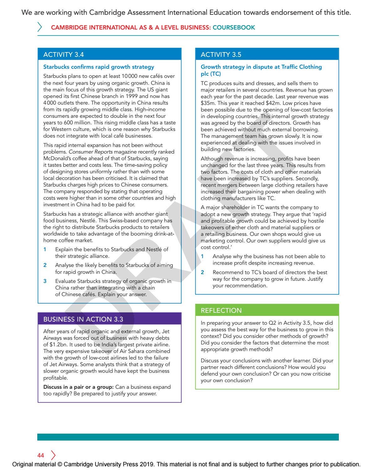 Cambridge International AS & A Level Business Course Book Sample by ...
