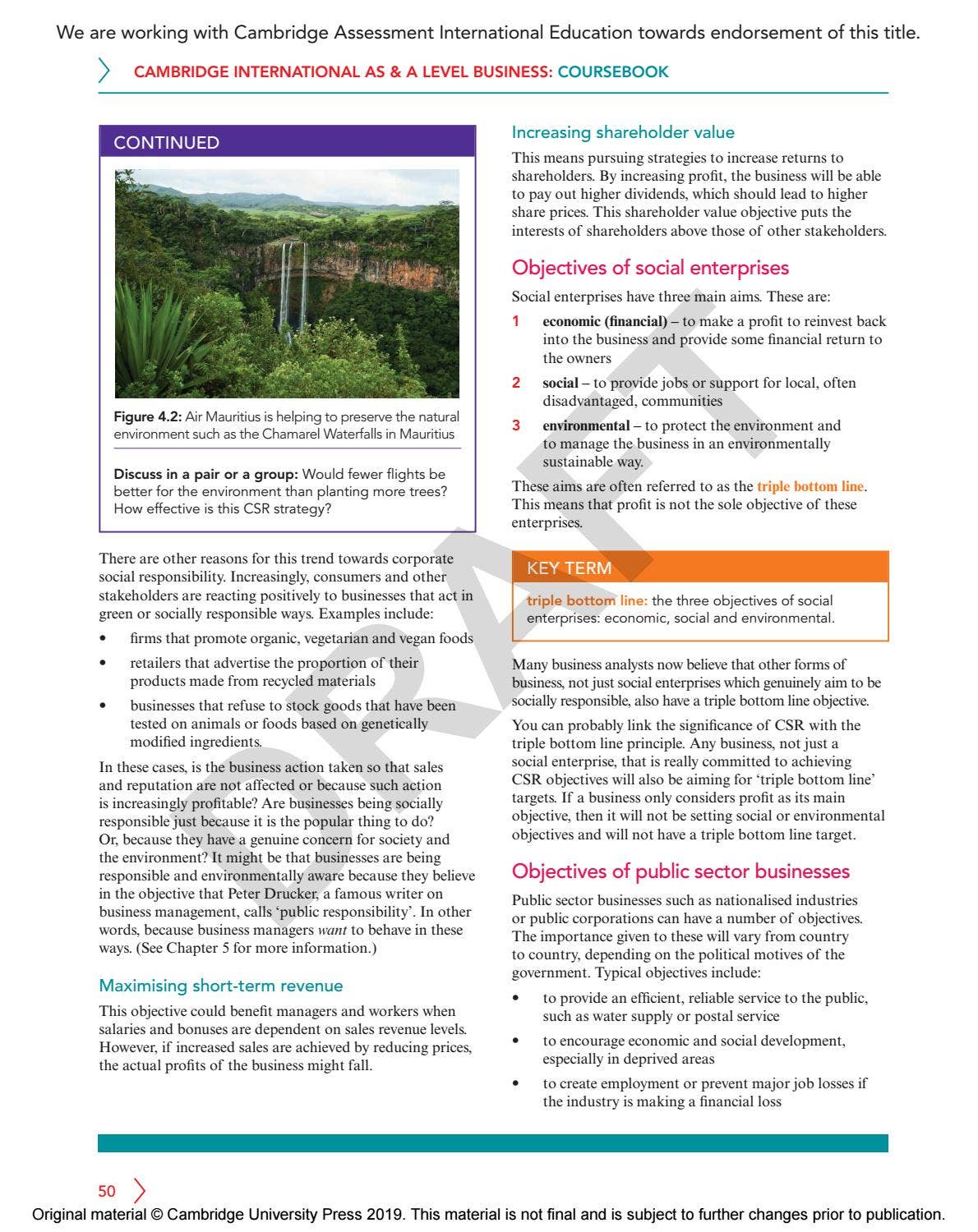 Cambridge International AS & A Level Business Course Book Sample by ...