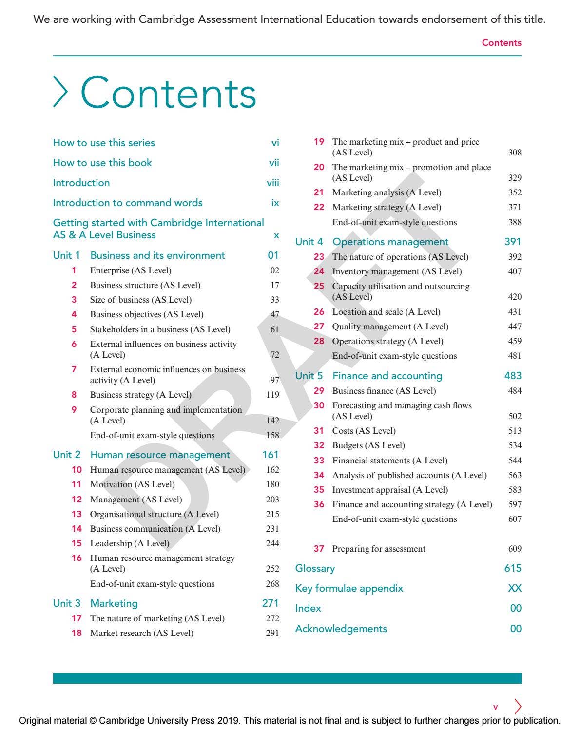 Cambridge International AS & A Level Business Course Book Sample by ...
