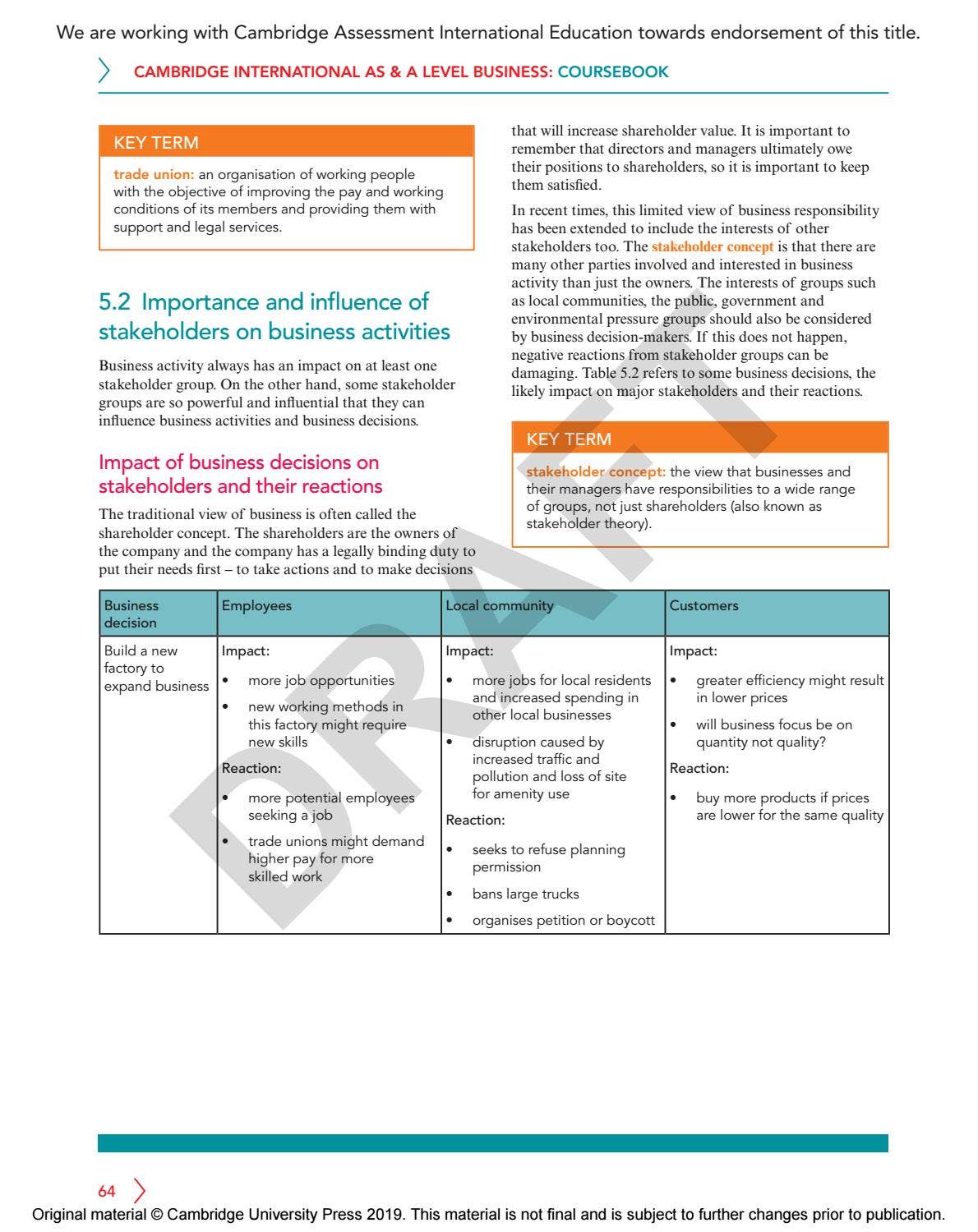Cambridge International AS & A Level Business Course Book Sample by ...