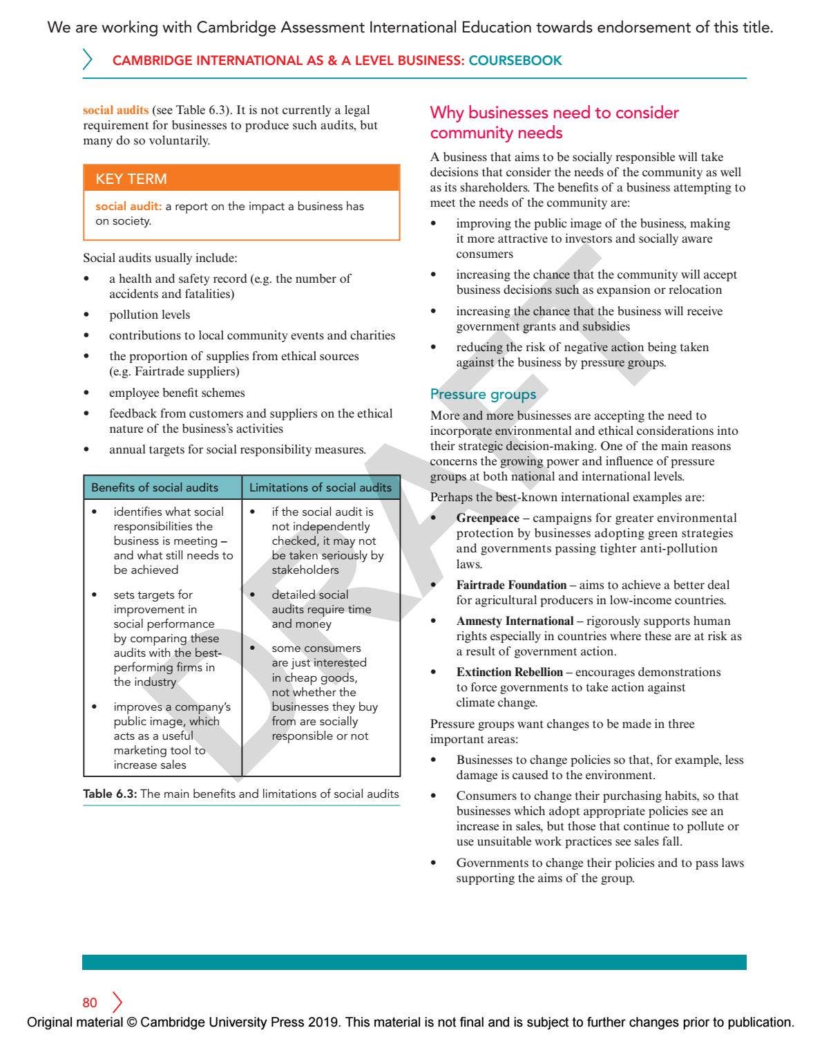 Cambridge International AS & A Level Business Course Book Sample by ...