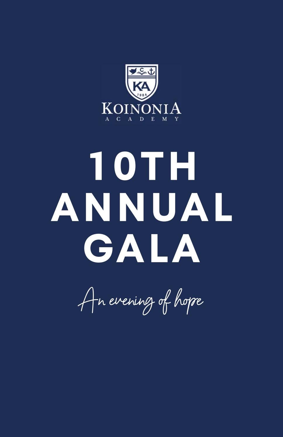 2020 Koinonia Academy Gala Journal by koinoniaacademy Issuu