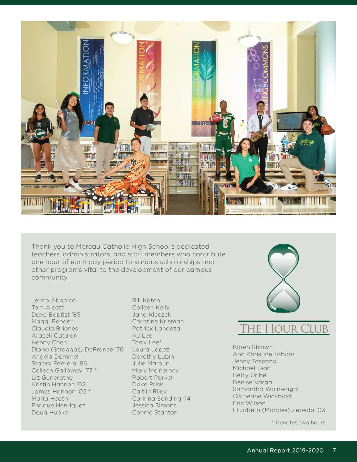 20192020 Moreau Catholic Annual Report by Moreau Catholic High School