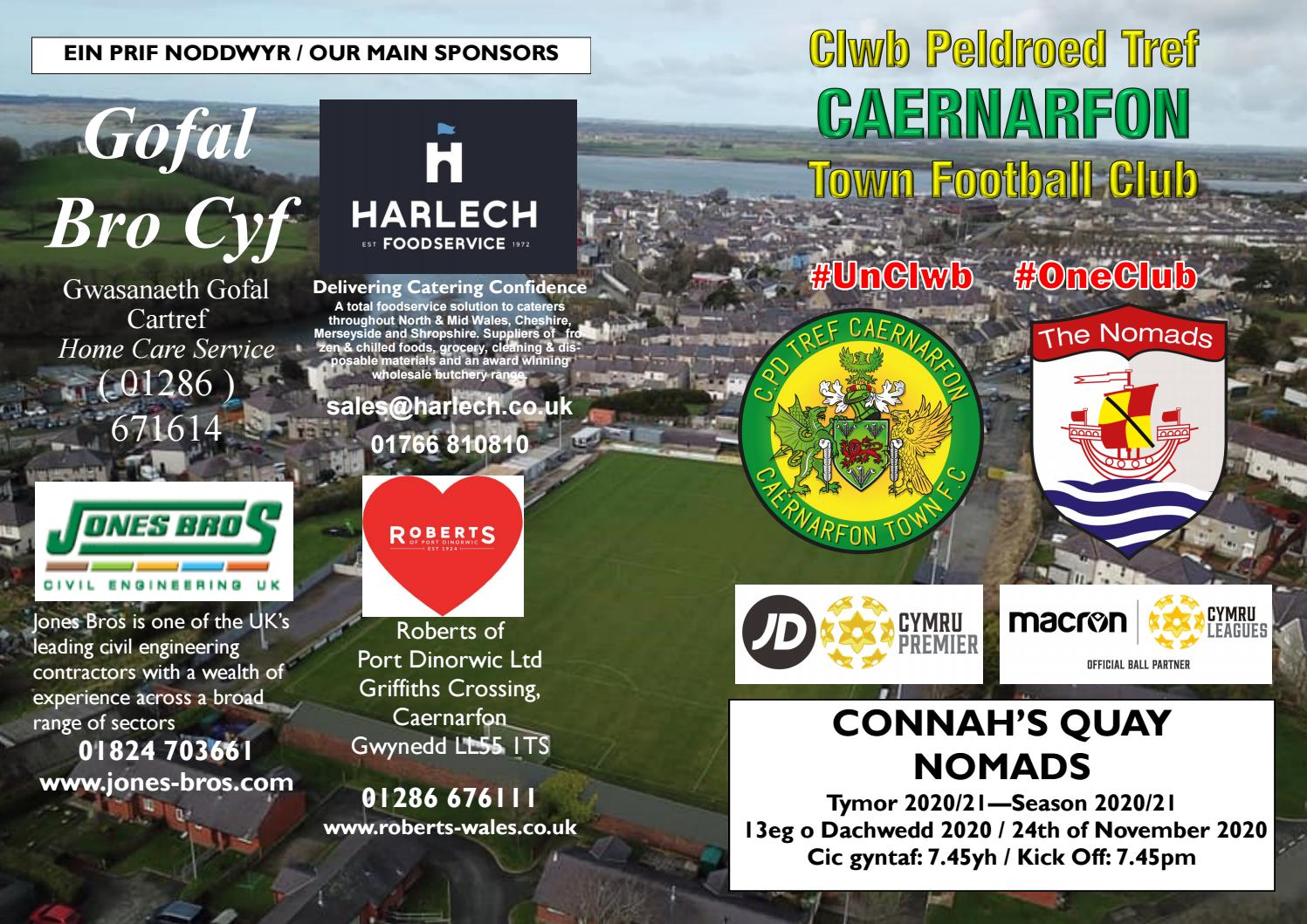 CP Tref Caernarfon Town FC v Connah's Quay Nomads Cymru Premier 13
