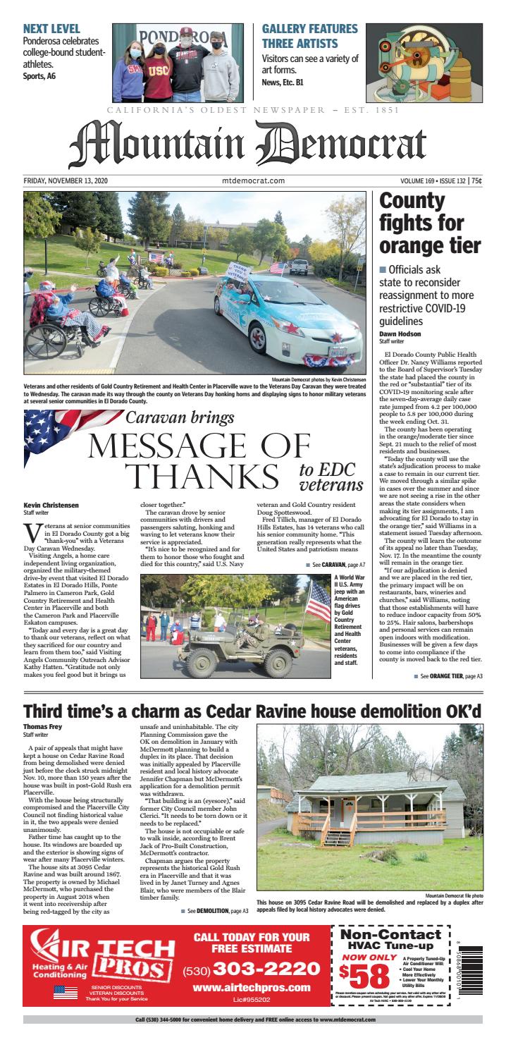 Mountain Democrat, Friday, November 13, 2020 by mcnaughtonmedia - Issuu