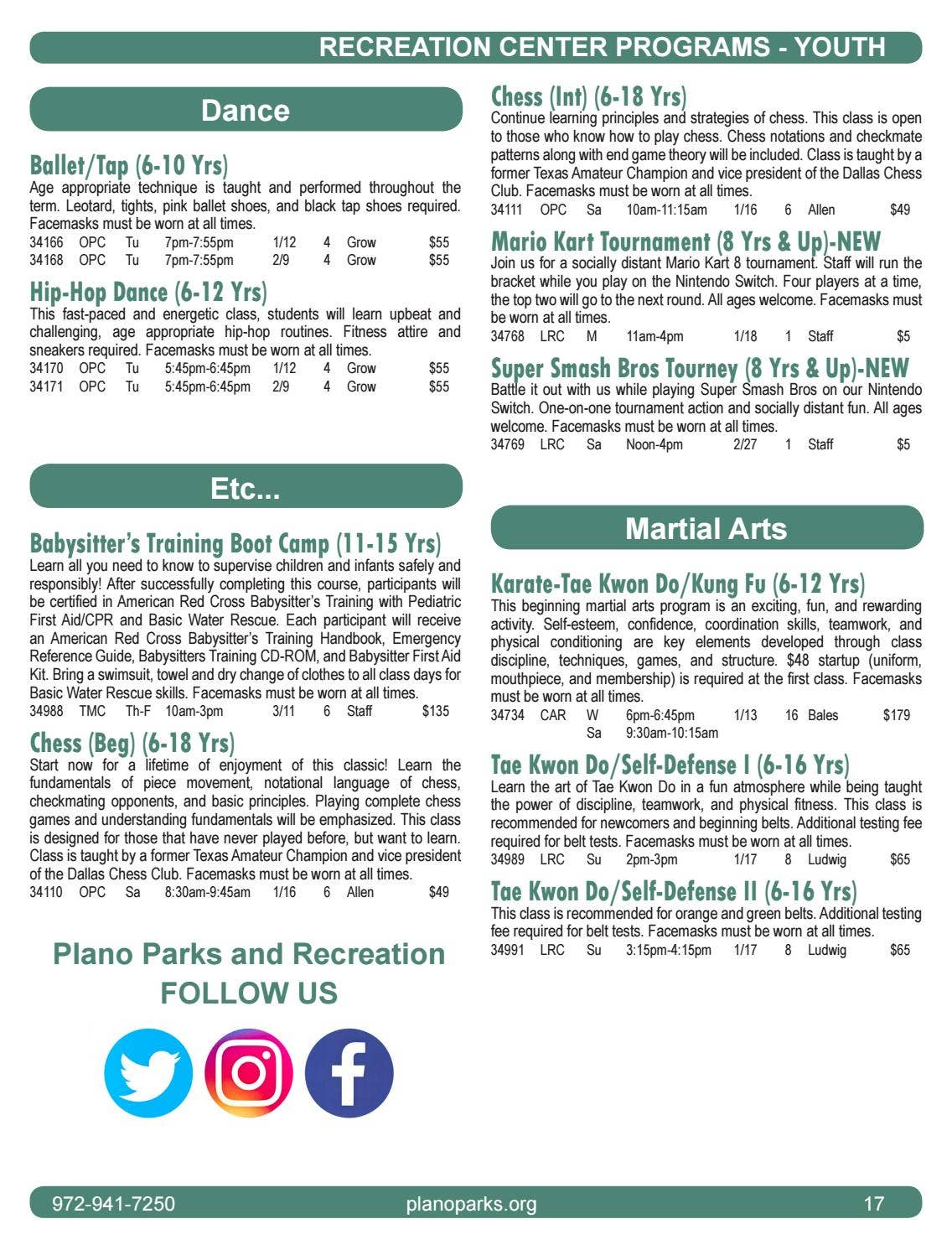 Plano Parks and Recreation Winter 2021 Catalog by Plano Parks and ...