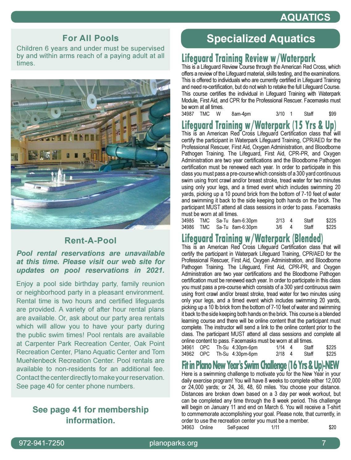Plano Parks and Recreation Winter 2021 Catalog by Plano Parks and ...